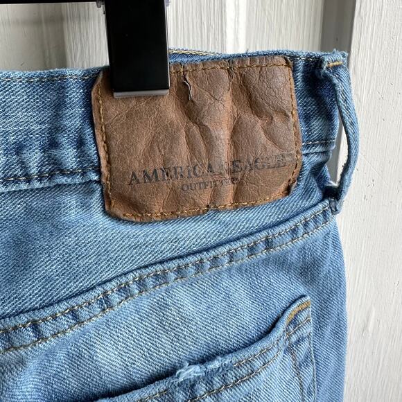 American Eagle Slim Straight Patched Distressed Jeans - Picture 10 of 12